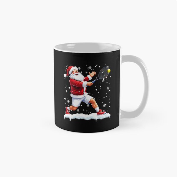 Item preview, Santa Playing Tennis Christmas Sports Humor Holiday Illustration designed and sold by WayTBeenkenArt.