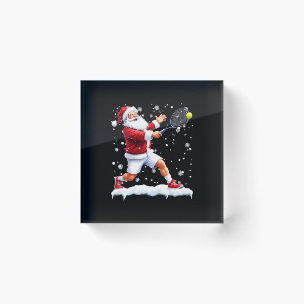 Item preview, Santa Playing Tennis Christmas Sports Humor Holiday Illustration designed and sold by WayTBeenkenArt.
