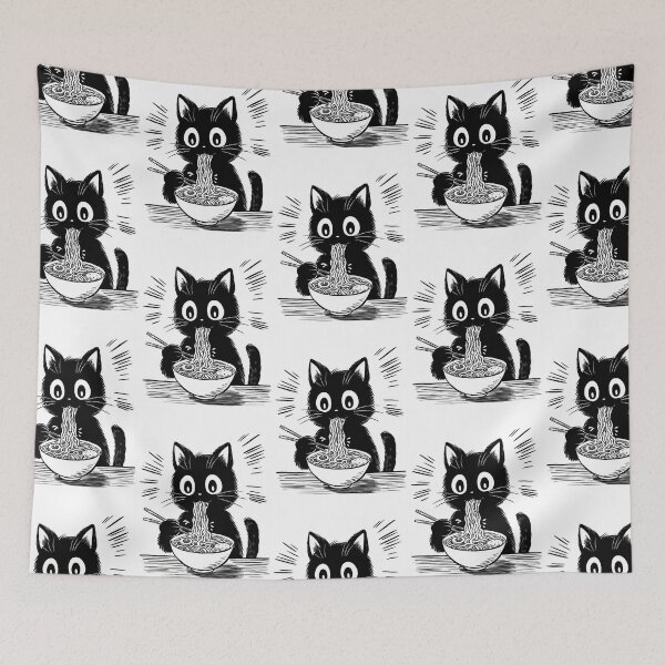 Item preview, Vintage Black Cat Ramen designed and sold by Retro Type.