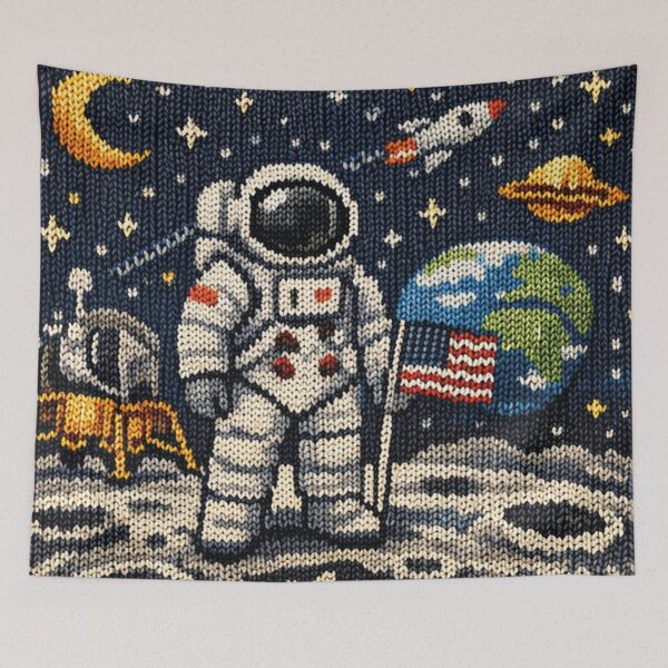 Item preview, Astronaut Space Knitting Pattern Saying designed and sold by Mauswohn.