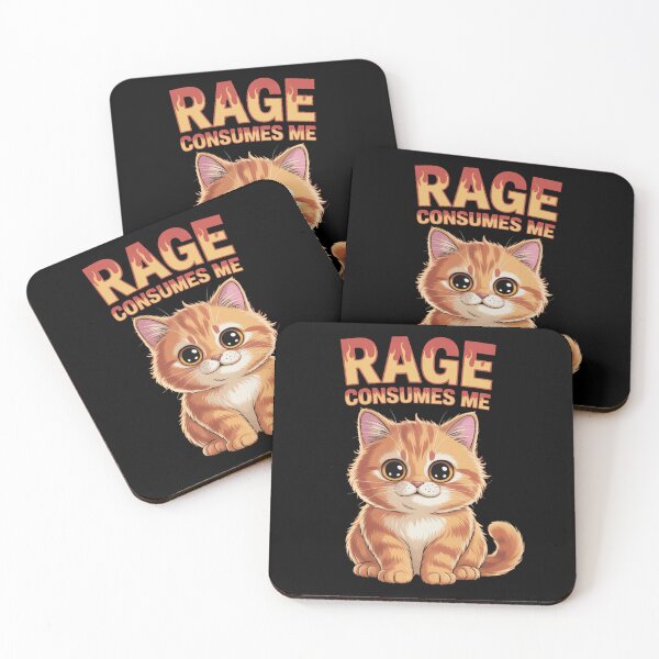 Item preview, Cute Cat Rage Consumes Me designed and sold by Chris-graphics-art.