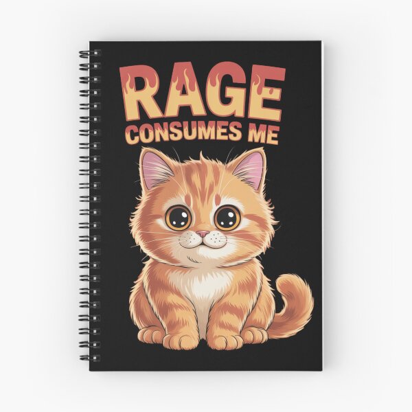 Item preview, Cute Cat Rage Consumes Me designed and sold by Chris-graphics-art.