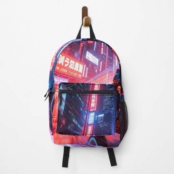 Item preview, Cyberpunk Neon Speed Demon – Futuristic Motorcycle Chase in Japanese Night City designed and sold by RadaQueen.