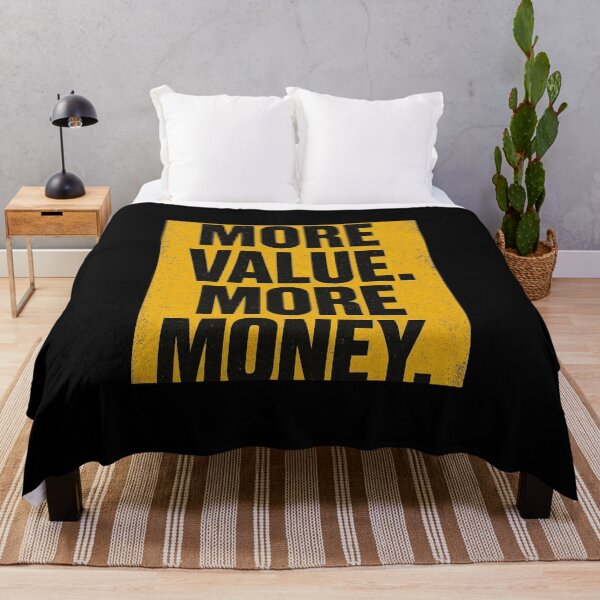 Item preview, More Value More Money – Bold Entrepreneur Motivation Quote Typography Design designed and sold by Adappai.