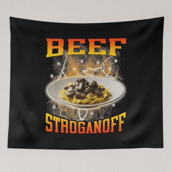 Item preview, Beef Stroganoff Funny Food Graphic Retro Lightning designed and sold by tadmercado.