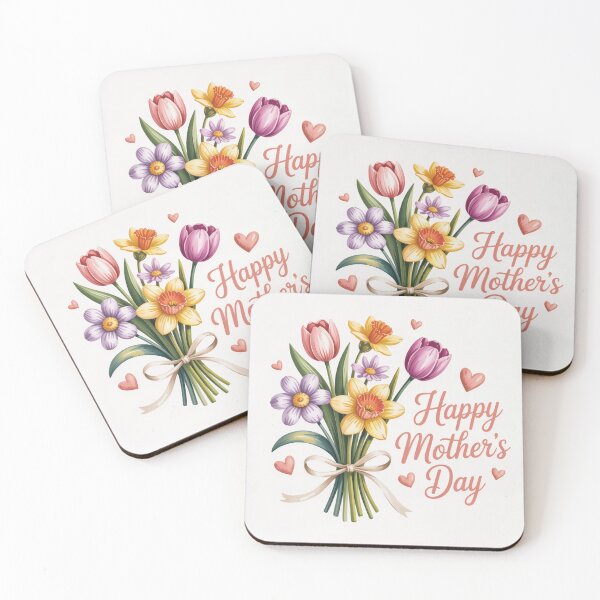 Item preview, Happy Mother's Day Spring Tulip & Daffodil Bouquet designed and sold by Midnight Veil Designs.