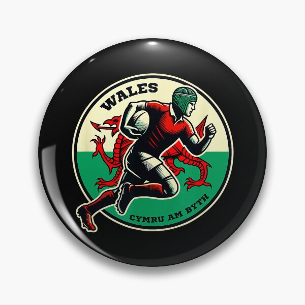 Item preview, Wales Cymru Am Byth Rugby Runner Welsh Pride Heritage Illustration designed and sold by GabrieSketcham.
