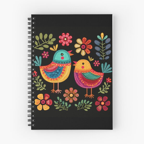 Item preview, Mexican Colorful Birds Folk Flowers Art designed and sold by xiao xuans.
