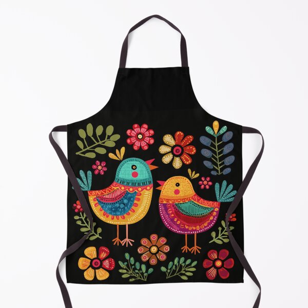 Item preview, Mexican Colorful Birds Folk Flowers Art designed and sold by xiao xuans.