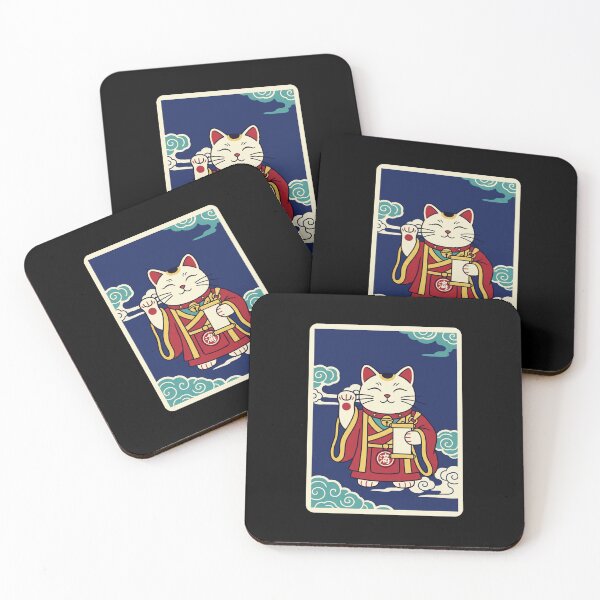 Item preview, Lucky Cat Scroll Maneki Neko Japanese Style Illustration designed and sold by JordynLadukeg65.