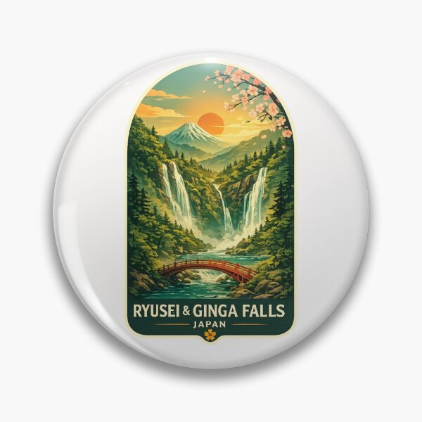 Item preview, Ryusei and Ginga Falls Daisetsuzan National Park Hokkaido Japan designed and sold by Places On Earth.
