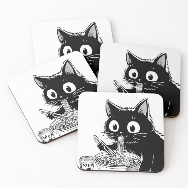Item preview, The Classic Ramen Feline designed and sold by Retro Type.