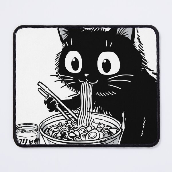 Item preview, The Classic Ramen Feline designed and sold by Retro Type.