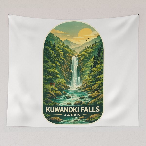 Item preview, Kuwanoki Falls Wakayama Prefecture Kumano Region Japan designed and sold by Places On Earth.