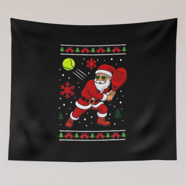 Item preview, Santa Playing Padel Christmas Sports Humor Holiday  designed and sold by WayTBeenkenArt.