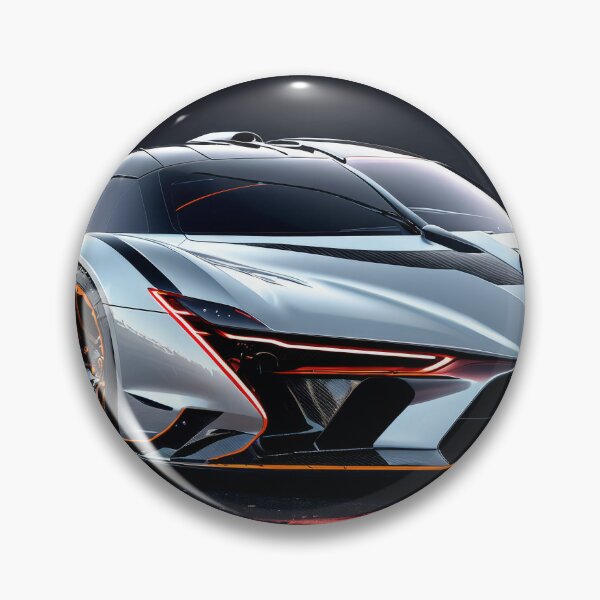 Item preview, Apex Striker Hypercar – Silver Futuristic Supercar Front View Poster designed and sold by WarpLuxe.