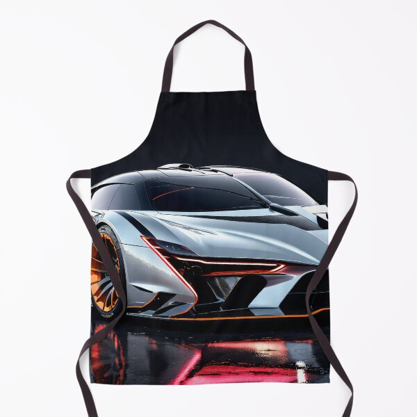 Item preview, Apex Striker Hypercar – Silver Futuristic Supercar Front View Poster designed and sold by WarpLuxe.