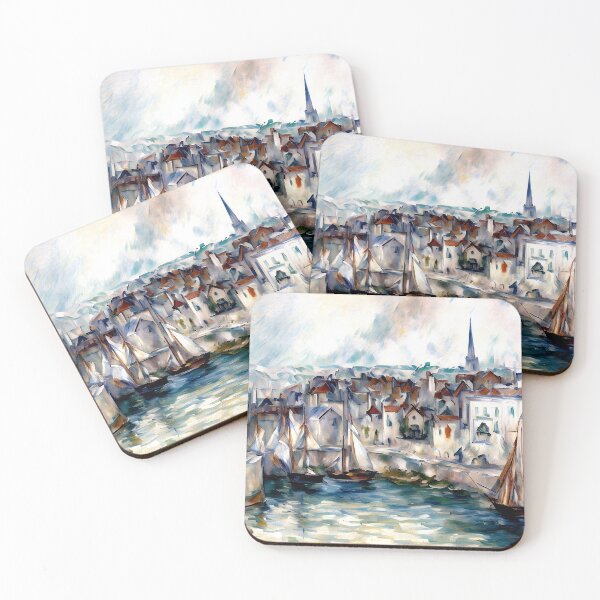 Item preview, Boats in the Port of Honfleur designed and sold by artdesignsnow.