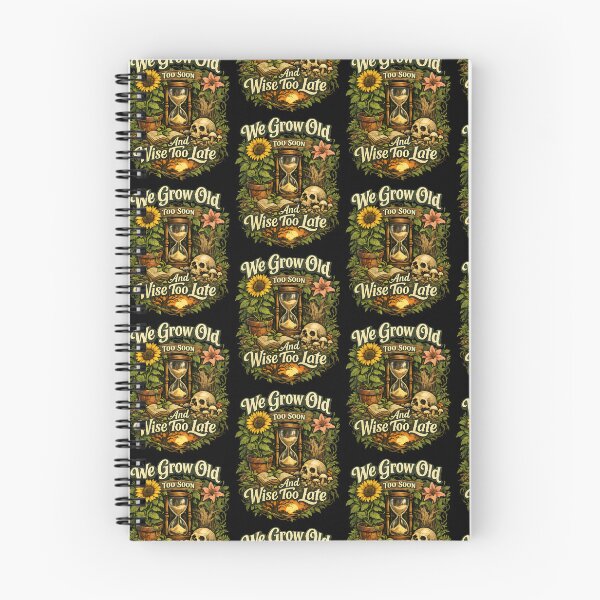 Item preview, We Grow Old Too Soon And Wise Too Late Botanical Memento Mori Design designed and sold by TeeTimeTreasure.