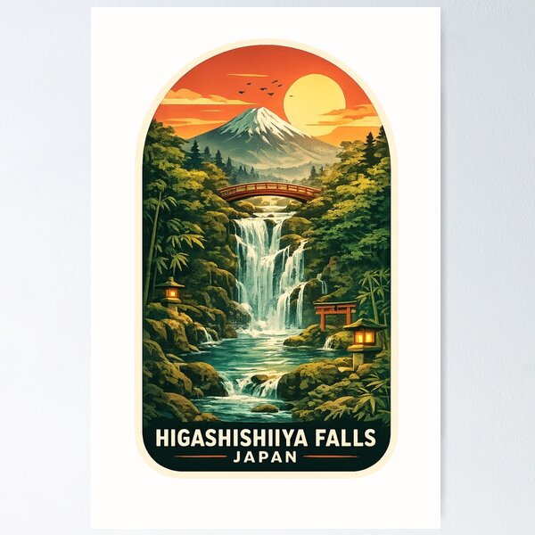 Item preview, Higashishiiya Falls Oita Prefecture Kyushu Japan designed and sold by Places On Earth.