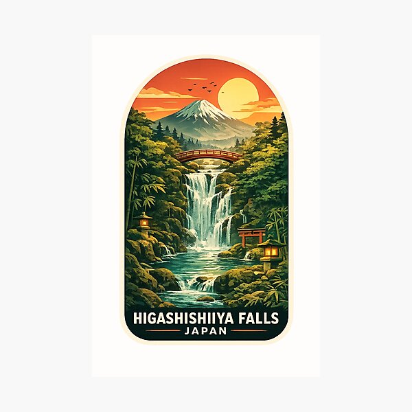 Item preview, Higashishiiya Falls Oita Prefecture Kyushu Japan designed and sold by Places On Earth.
