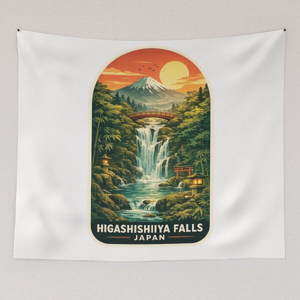 Item preview, Higashishiiya Falls Oita Prefecture Kyushu Japan designed and sold by Places On Earth.