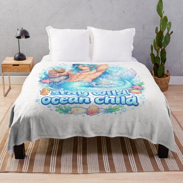 Item preview, Stay Wild Ocean Child Mermaid Tropical Cocktail Sea Life Quote designed and sold by Places On Earth.