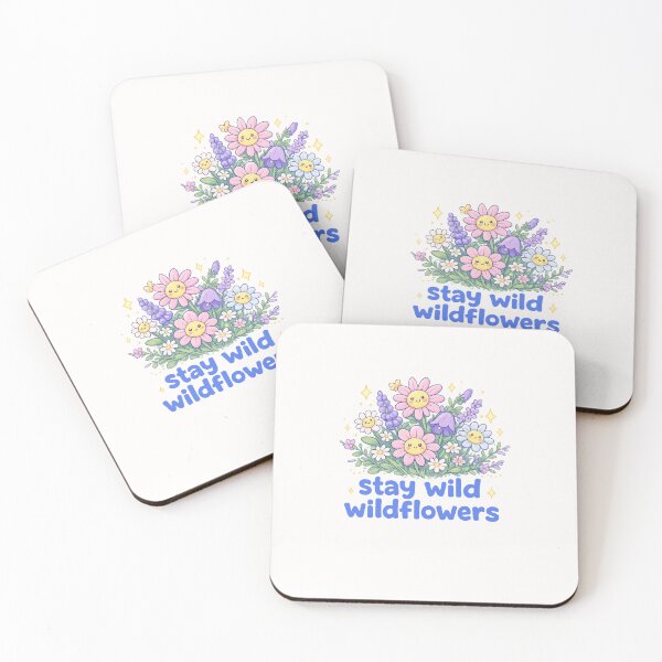 Item preview, Stay Wild Wildflowers Smiling Daisy Lavender Garden Quote designed and sold by Places On Earth.