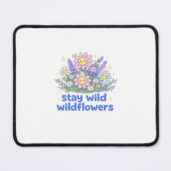 Item preview, Stay Wild Wildflowers Smiling Daisy Lavender Garden Quote designed and sold by Places On Earth.