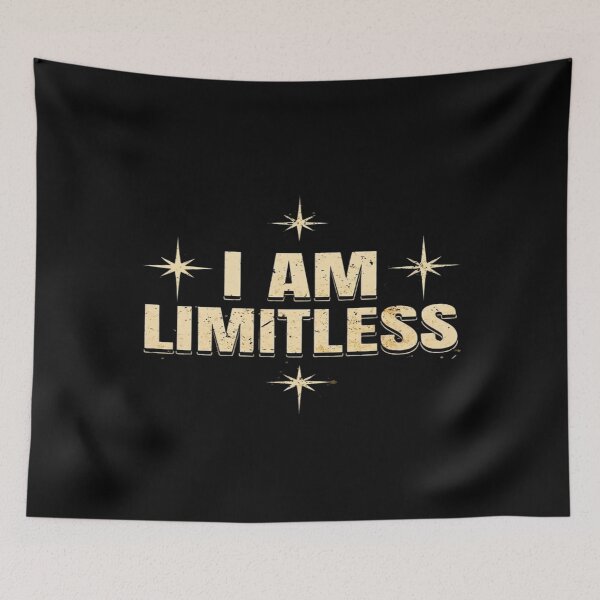 Item preview, I Am Limitless Motivational Quote • Cosmic Empowerment Typography • Mindset Growth Inspiration Art designed and sold by Bright Nest Studio.