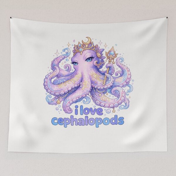 Item preview, I Love Cephalopods Purple Octopus Marine Biology Quote designed and sold by Places On Earth.