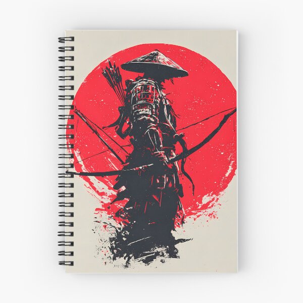 Item preview, Silent Ronin Archer • Japanese Samurai Bow Silhouette with Red Sun Ink Splash designed and sold by NeonHorizon Studio.