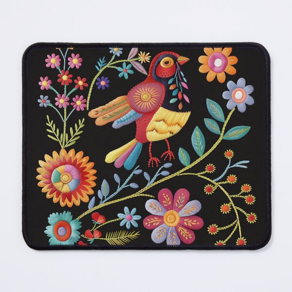 Item preview, Mexican Embroidery Pattern Art Birds Flowers designed and sold by xiao xuans.