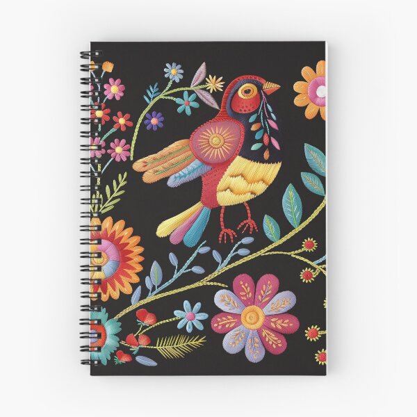 Item preview, Mexican Embroidery Pattern Art Birds Flowers designed and sold by xiao xuans.