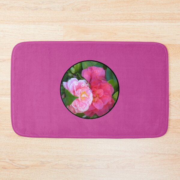 Item preview, Two Herme Camellias, Lovely Yet Unique on the Same Tree Circle Die Cut designed and sold by JoyousArt4u.