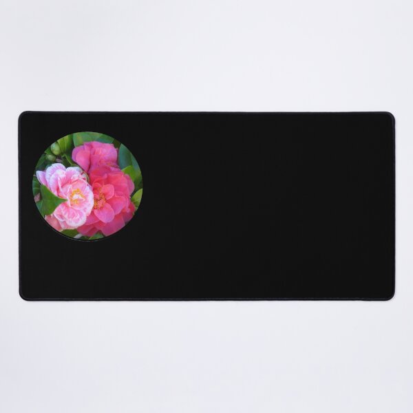 Item preview, Two Herme Camellias, Lovely Yet Unique on the Same Tree Circle Die Cut designed and sold by JoyousArt4u.