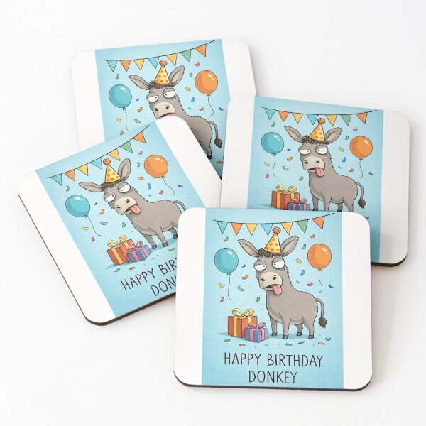 Item preview, Happy Birthday Donkey Party Hat Balloons Celebration Theme designed and sold by Places On Earth.