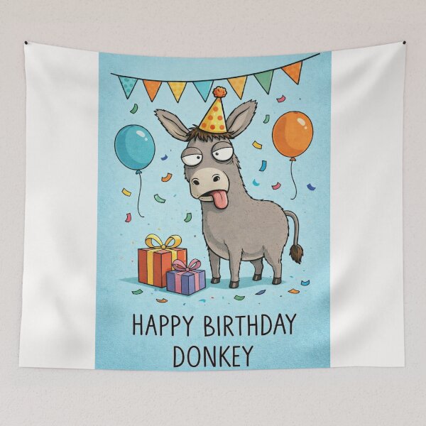 Item preview, Happy Birthday Donkey Party Hat Balloons Celebration Theme designed and sold by Places On Earth.