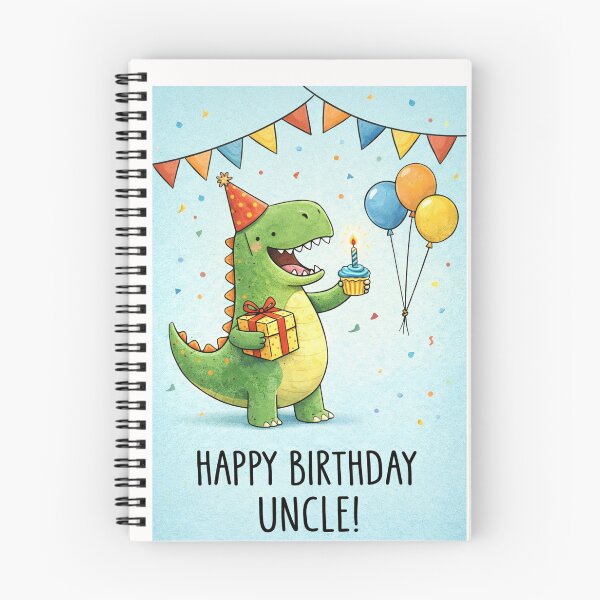 Item preview, Happy Birthday Uncle Cute Dinosaur Cupcake Party designed and sold by Places On Earth.