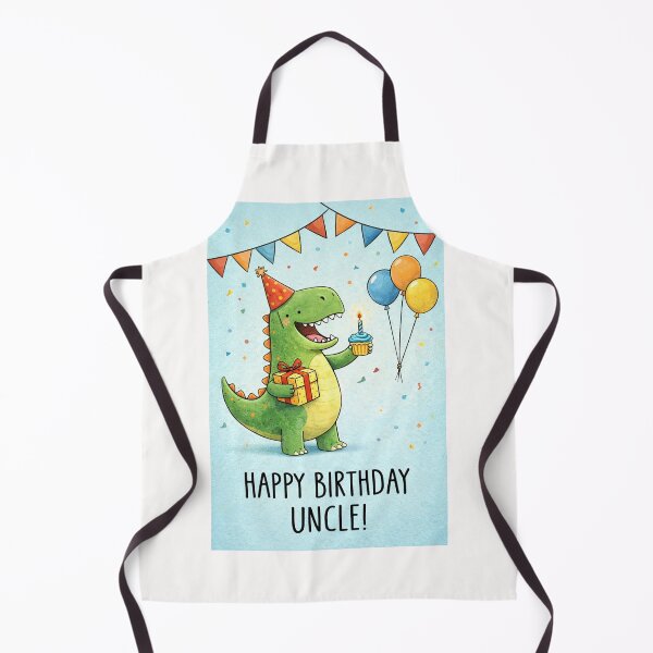 Item preview, Happy Birthday Uncle Cute Dinosaur Cupcake Party designed and sold by Places On Earth.