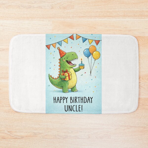 Item preview, Happy Birthday Uncle Cute Dinosaur Cupcake Party designed and sold by Places On Earth.
