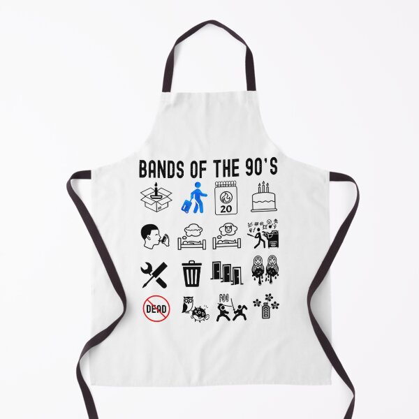 Item preview, Nerdy More Iconic 90S Alt Rock Band Icons Black Text designed and sold by creativefactory.