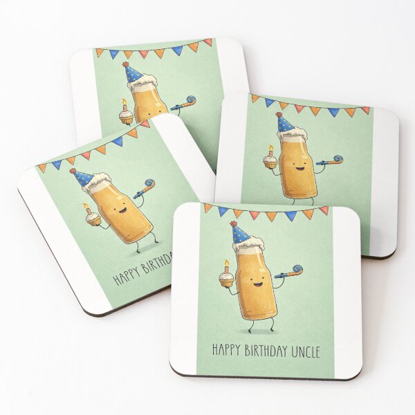 Item preview, Happy Birthday Uncle Funny Beer Bottle Party designed and sold by Places On Earth.