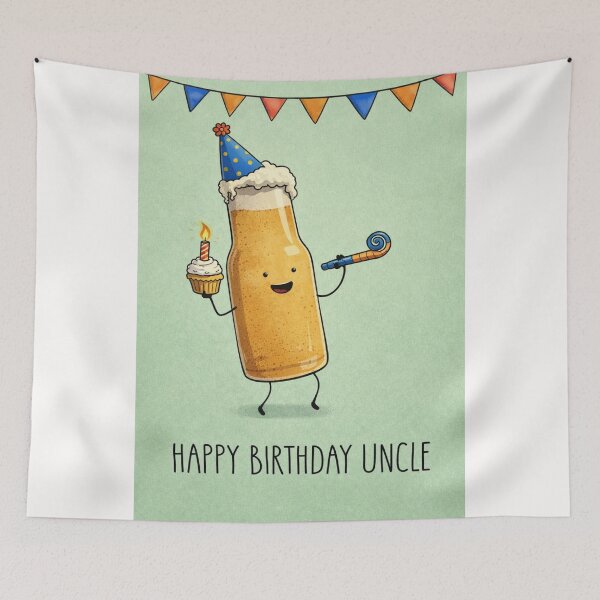 Item preview, Happy Birthday Uncle Funny Beer Bottle Party designed and sold by Places On Earth.