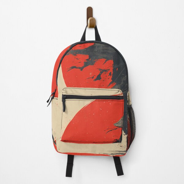 Item preview, Wandering Ronin • Samurai Silhouette with Red Sun Minimal Japanese Ink Art designed and sold by NeonHorizon Studio.