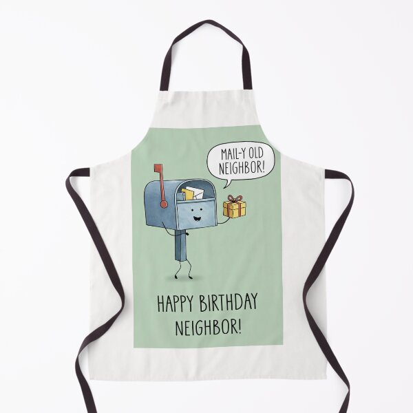Item preview, Happy Birthday Neighbor Cute Mailbox Pun designed and sold by Places On Earth.