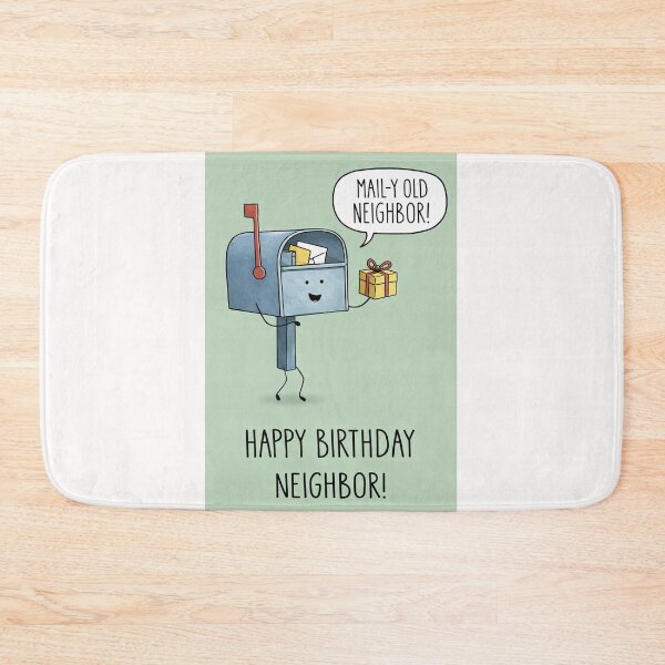 Item preview, Happy Birthday Neighbor Cute Mailbox Pun designed and sold by Places On Earth.