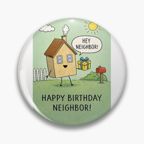 Item preview, Happy Birthday Neighbor Cute House Gift  designed and sold by Places On Earth.