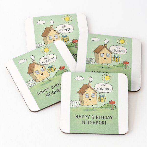 Item preview, Happy Birthday Neighbor Cute House Gift  designed and sold by Places On Earth.