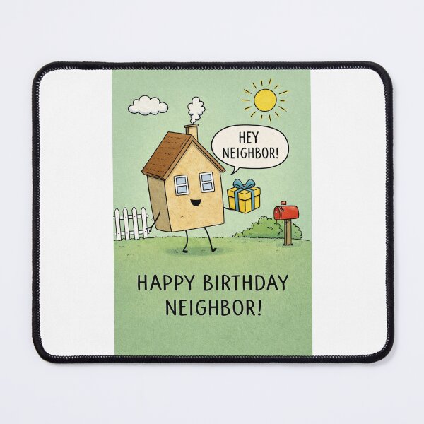 Item preview, Happy Birthday Neighbor Cute House Gift designed and sold by Places On Earth.
